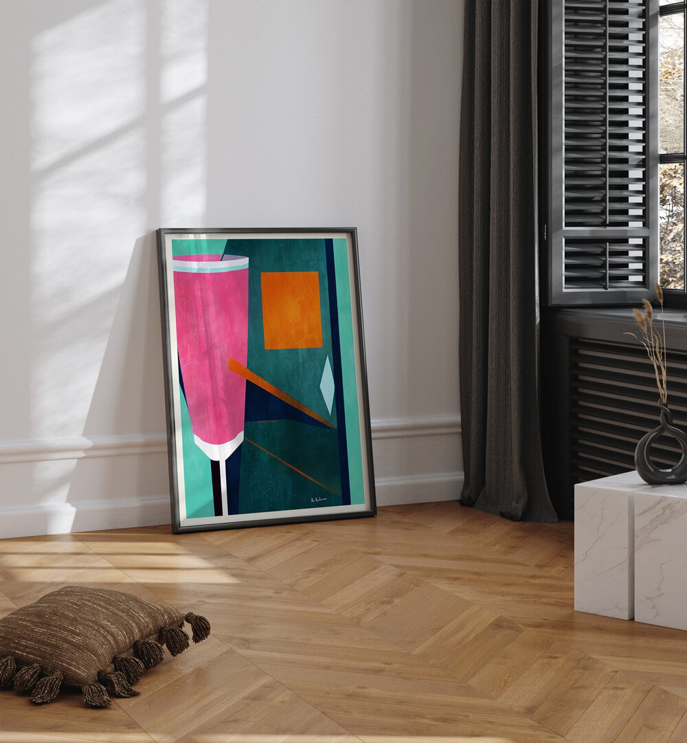 Vibrant artwork titled MON PETITE CREMENT ROSEITU , BAR, perfect for enhancing any bar or café atmosphere.