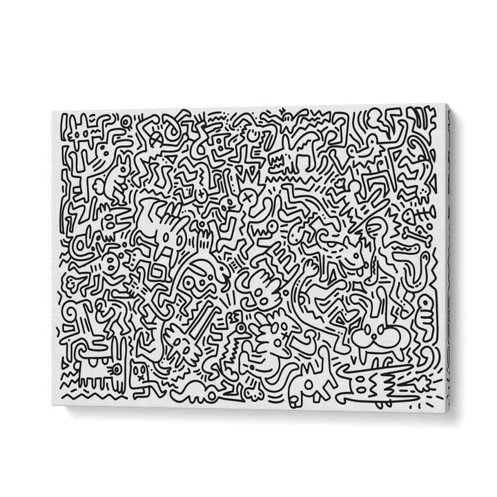 Monster Maze Doodle Art Artwork in Gallery Wrap