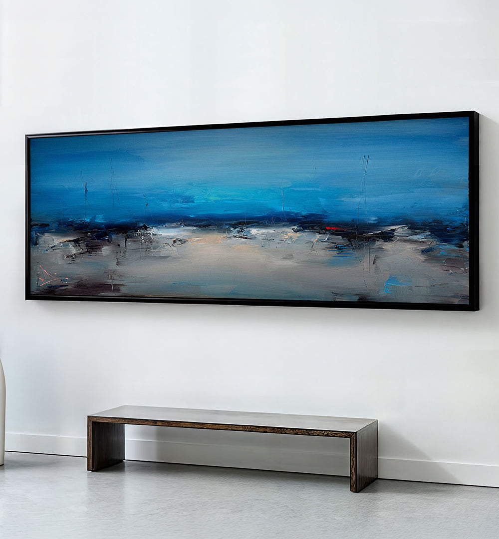MOODY BLUE LANDSCAPE , PANORAMIC ART