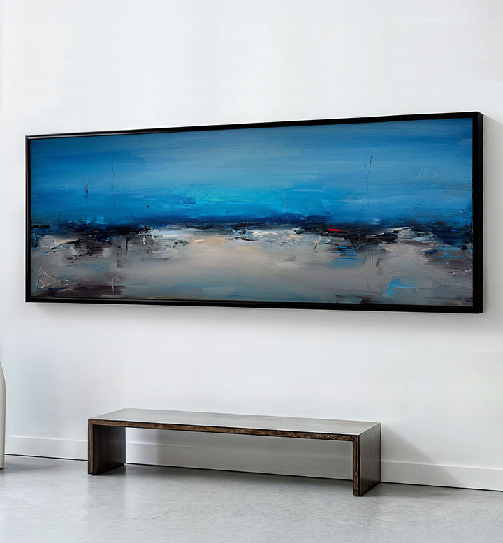 MOODY BLUE LANDSCAPE , PANORAMIC ART