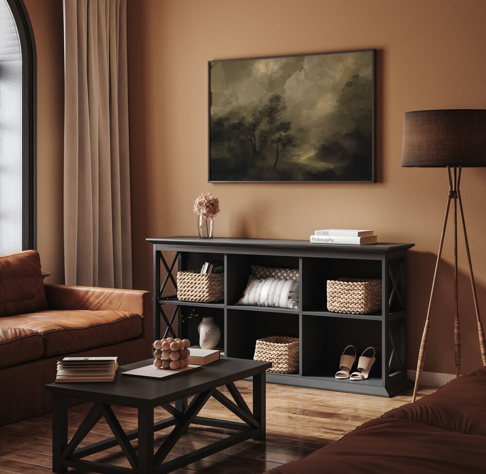Transform your space with MOODY WOODS, ABSTRACT PAINTINGS, blending nature and abstract beauty for tranquility.