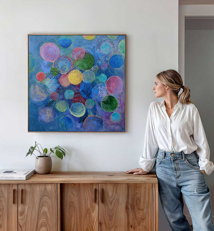 MOON BLOOMS , ABSTRACT PAINTINGS