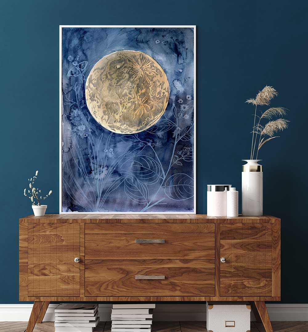 MOON GARDEN SMALL , LANDSCAPE PAINTINGS