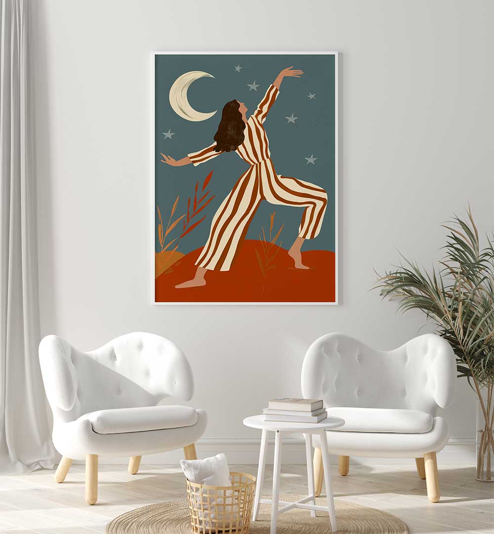 MOONLIT DANCE , PORTRAITS & FIGURATIVE ILLUSTRATIONS