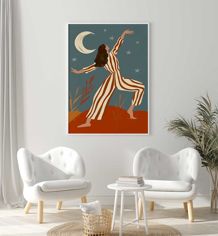 MOONLIT DANCE , PORTRAITS & FIGURATIVE ILLUSTRATIONS