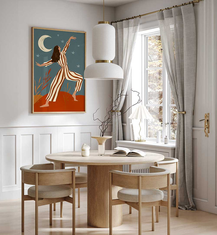 MOONLIT DANCE , PORTRAITS & FIGURATIVE ILLUSTRATIONS