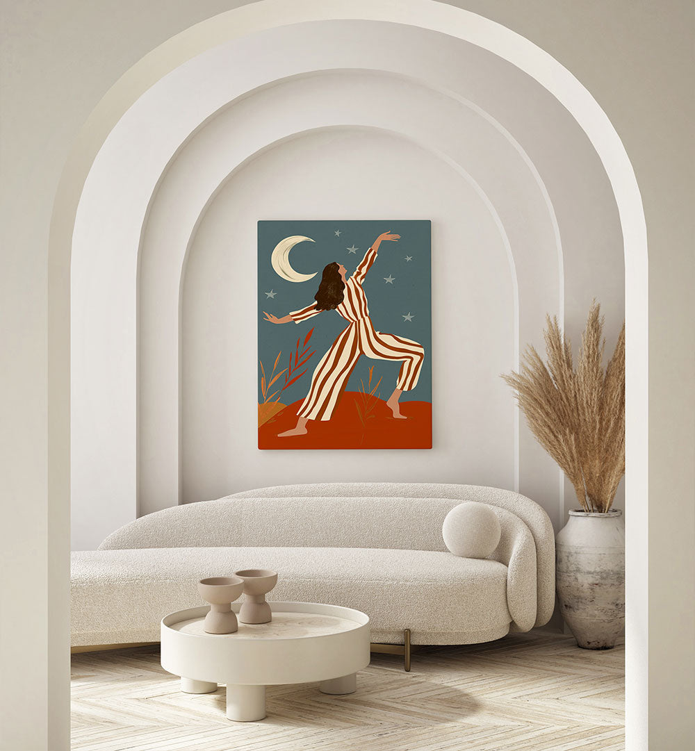 MOONLIT DANCE , PORTRAITS & FIGURATIVE ILLUSTRATIONS
