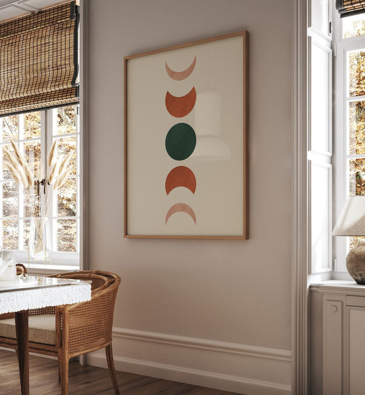 Stylish MOON PHASES III, BOHO ART PAINTINGS enhance your space with modern decor and lunar beauty. Perfect for any room.