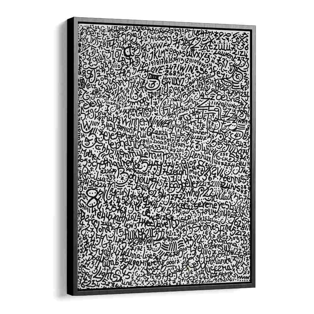 Mopi Doodle Art Artwork in Black Floater Frame