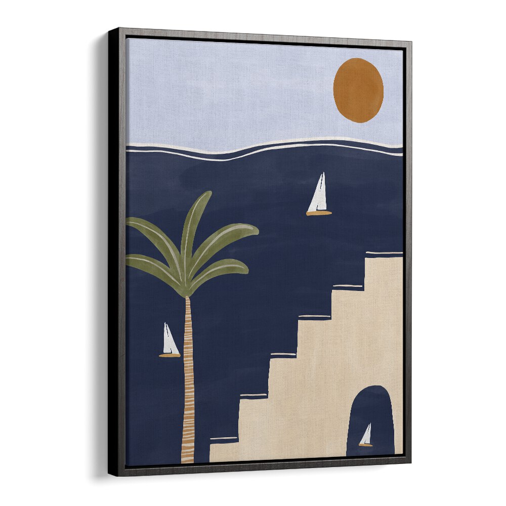 Moracan Boho Art  Artwork in Black Floater Frame