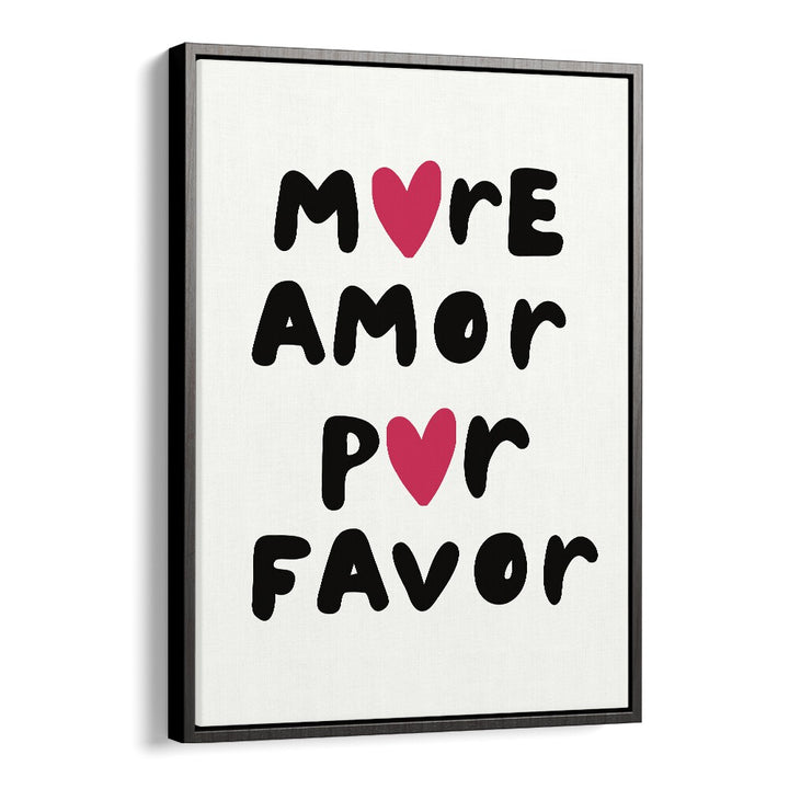 More Amor Fashion Art Artwork in Black Floater Frame
