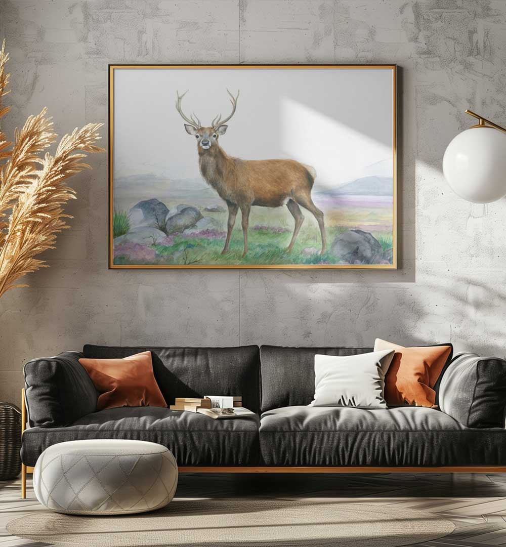MORELAND STAG , ANIMAL PAINTINGS