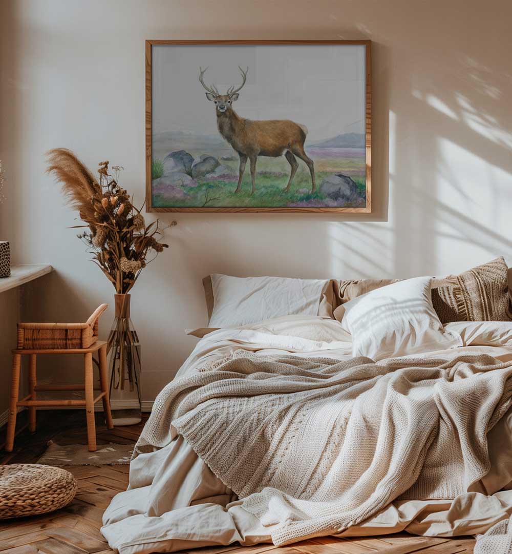 MORELAND STAG , ANIMAL PAINTINGS