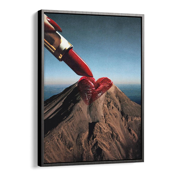 Mountin Rouge Surreal Art Artwork in Black Floater Frame
