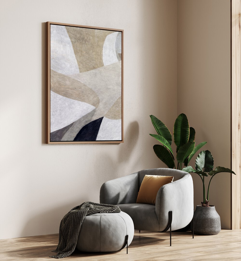 Elevate your decor with MOVE, ABSTRACT PAINTINGS, featuring a stunning blend of colors and forms.