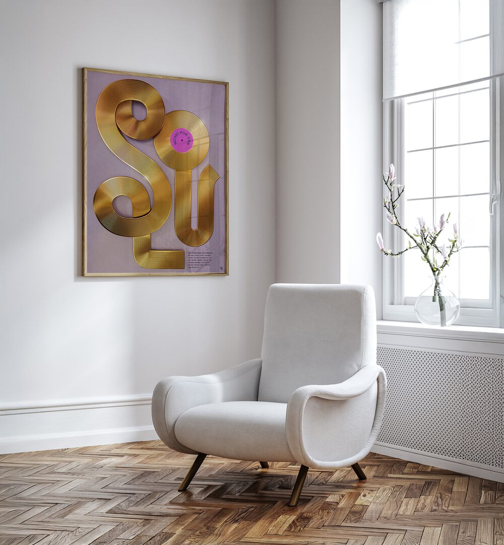 Stylish MUSIC FOR THE SOUL, MUSIC POSTERS enhance your space, creating a soothing atmosphere for relaxation.