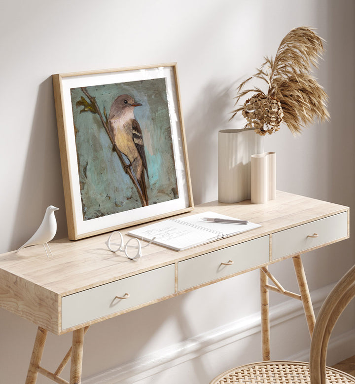 MUTED BIRD ON BRANCH