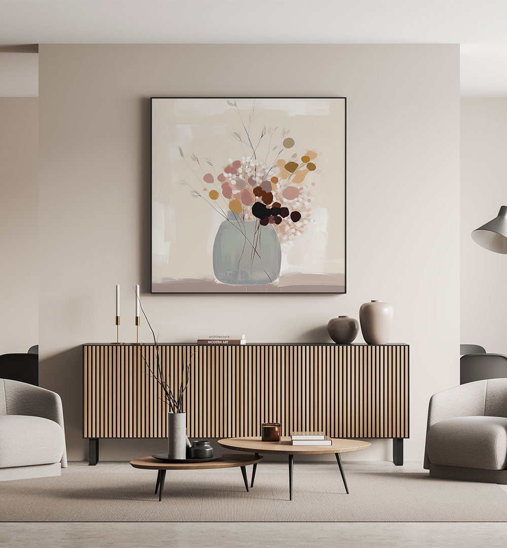 MUTED BLOOMS , FLORAL FLOWER PAINTINGS