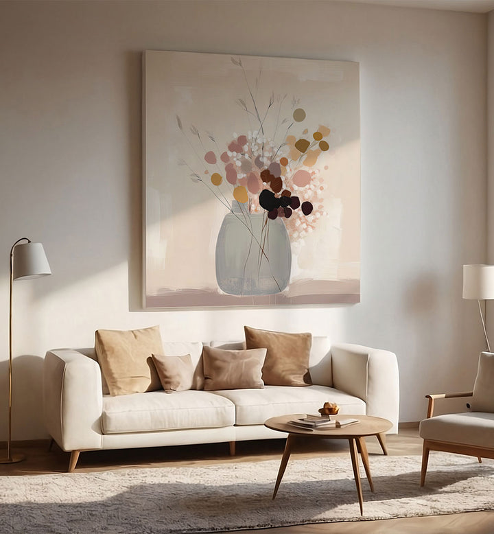 MUTED BLOOMS , FLORAL FLOWER PAINTINGS