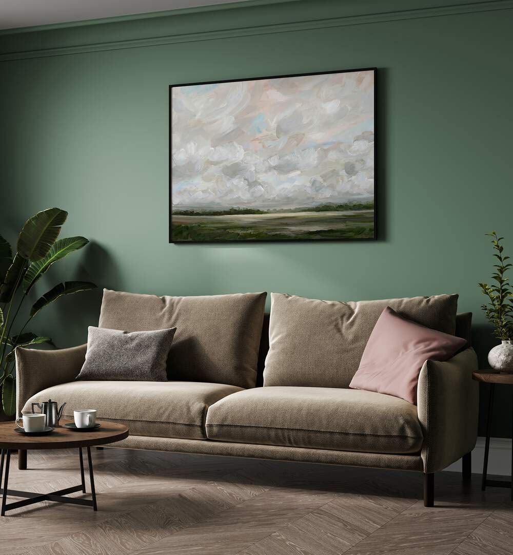 Muted Prairie, abstract paintings enhancing serene home decor with expansive landscape beauty and subtle aesthetics.