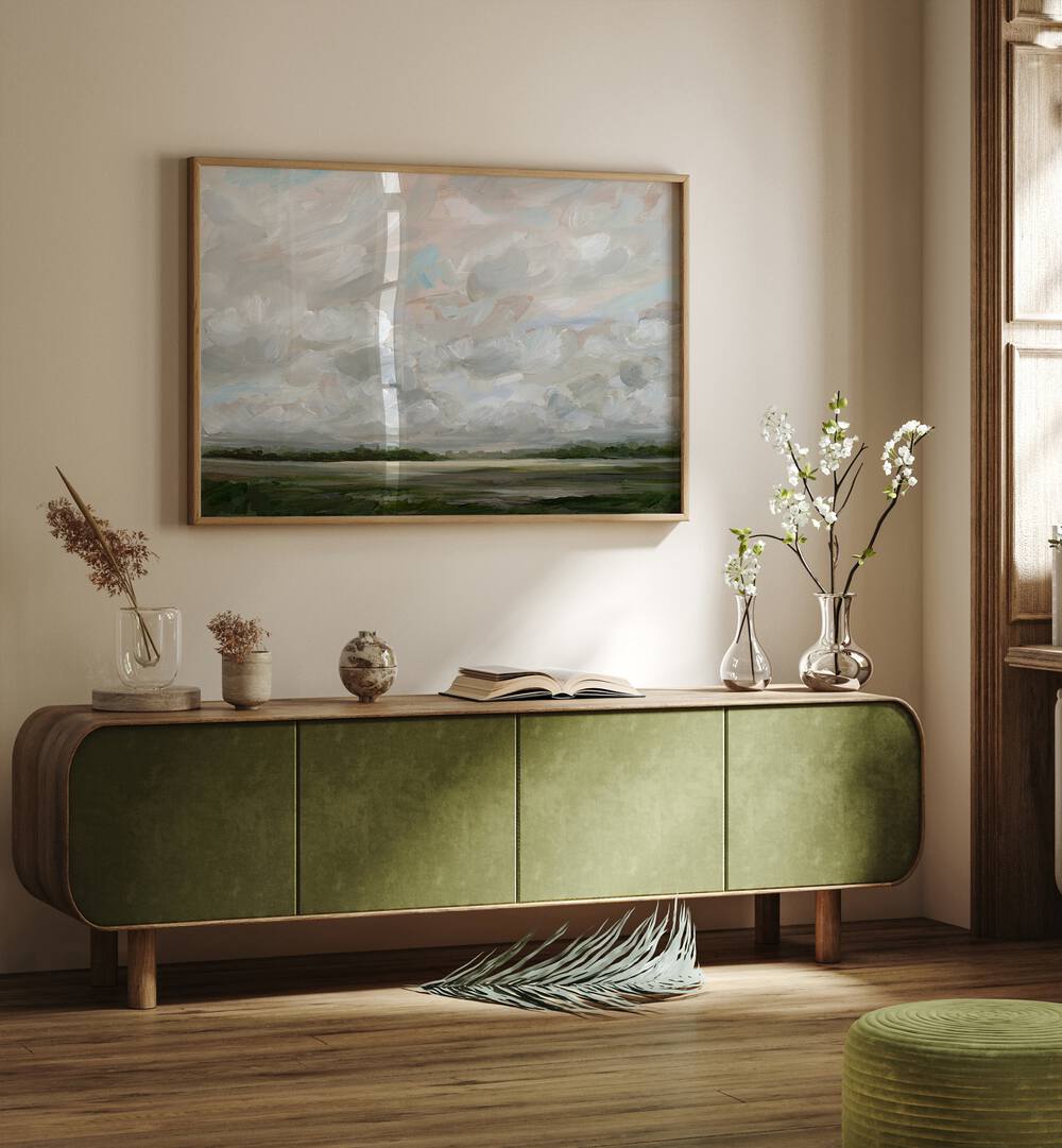 Muted Prairie, abstract paintings enhancing home decor with serene landscapes and striking aesthetics. Perfect for any space.