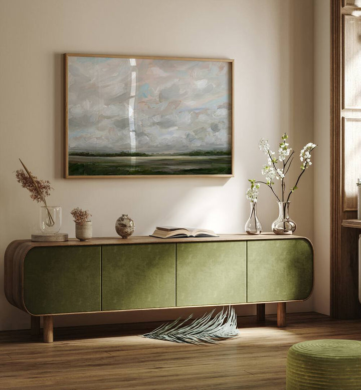 Muted Prairie, abstract paintings enhancing home decor with serene landscapes and striking aesthetics. Perfect for any space.