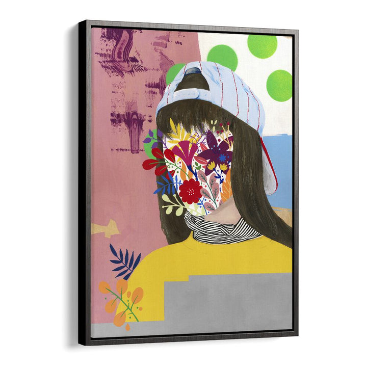 Mystic Garden Pop Art Artwork in Black Floater Frame