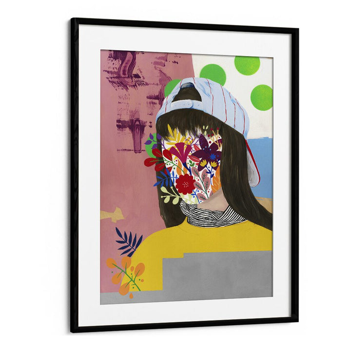 Mystic Garden Pop Art Artwork in Black Frame With Mount