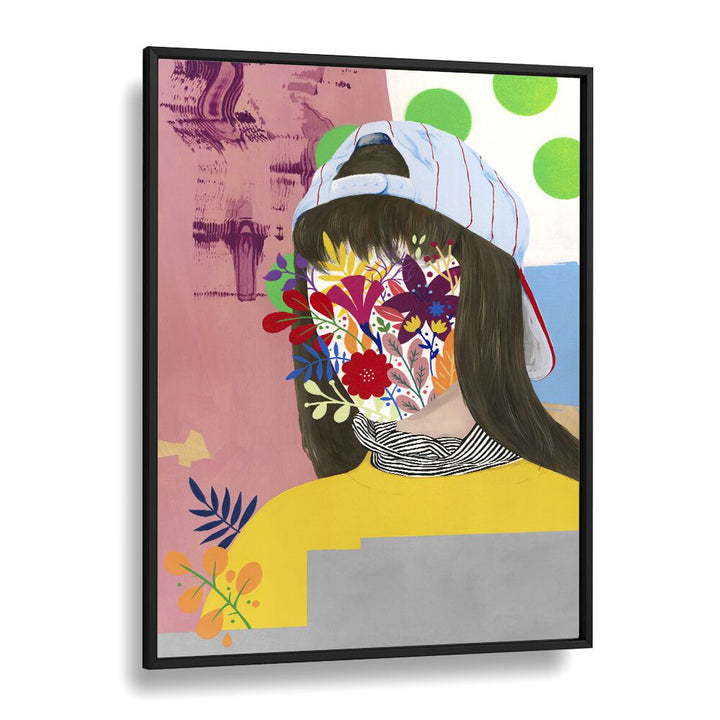 Mystic Garden Pop Art Artwork in Black Plain Frame