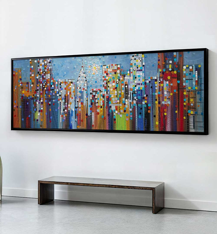 MANHATTAN SKYLINE , PANORAMIC ART