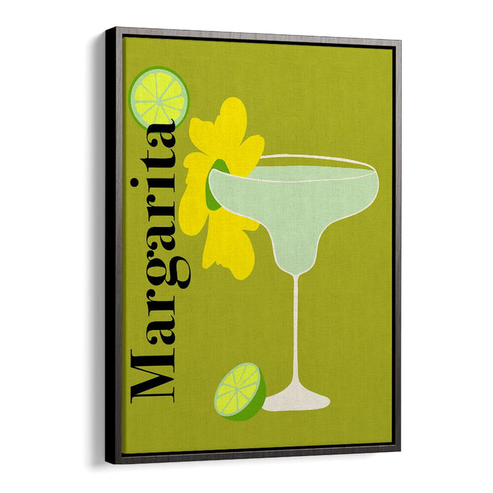 Margarita by Miho Art Studio Bar Posters Bar Art Prints in Black Floater Frame