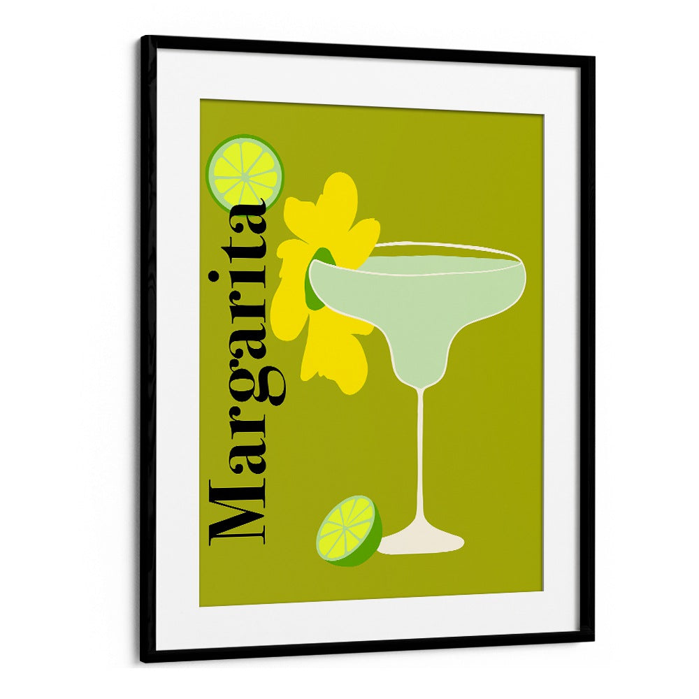 Margarita by Miho Art Studio Bar Posters Bar Art Prints in Black Frame With Mount