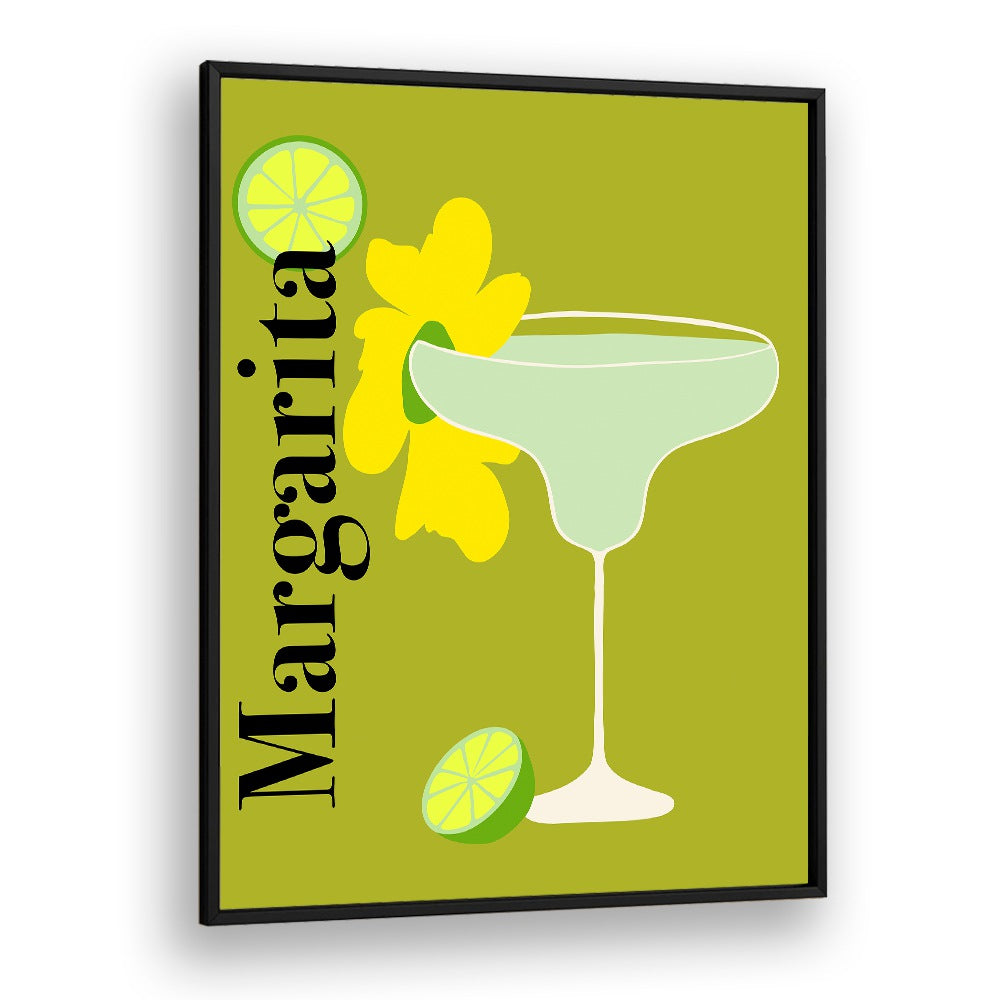 Margarita by Miho Art Studio Bar Posters Bar Art Prints in Black Plain Frame