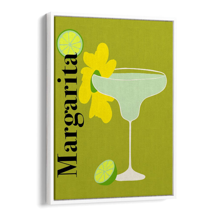 Margarita by Miho Art Studio Bar Posters Bar Art Prints in White Floater Frame