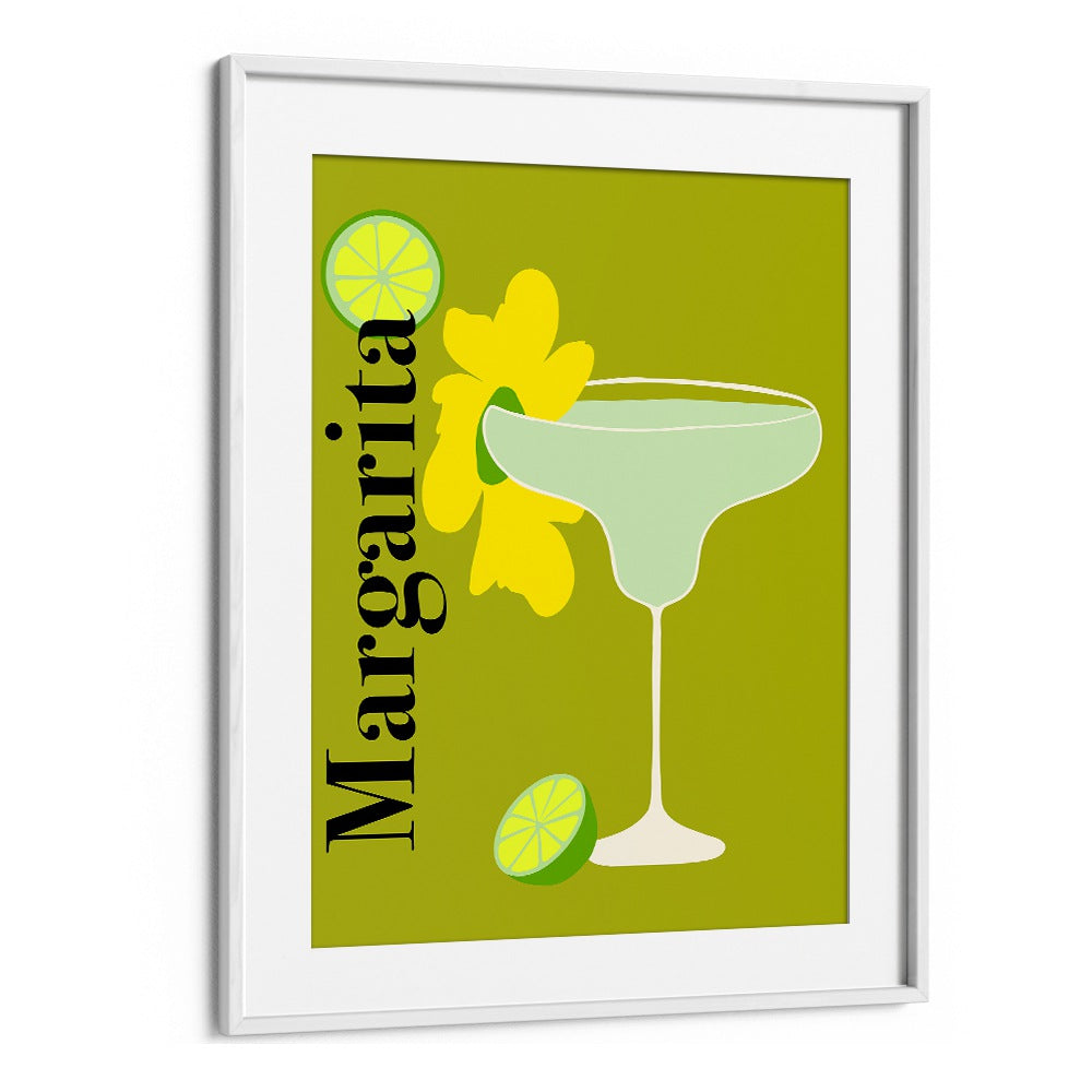 Margarita by Miho Art Studio Bar Posters Bar Art Prints in White Frame With Mount