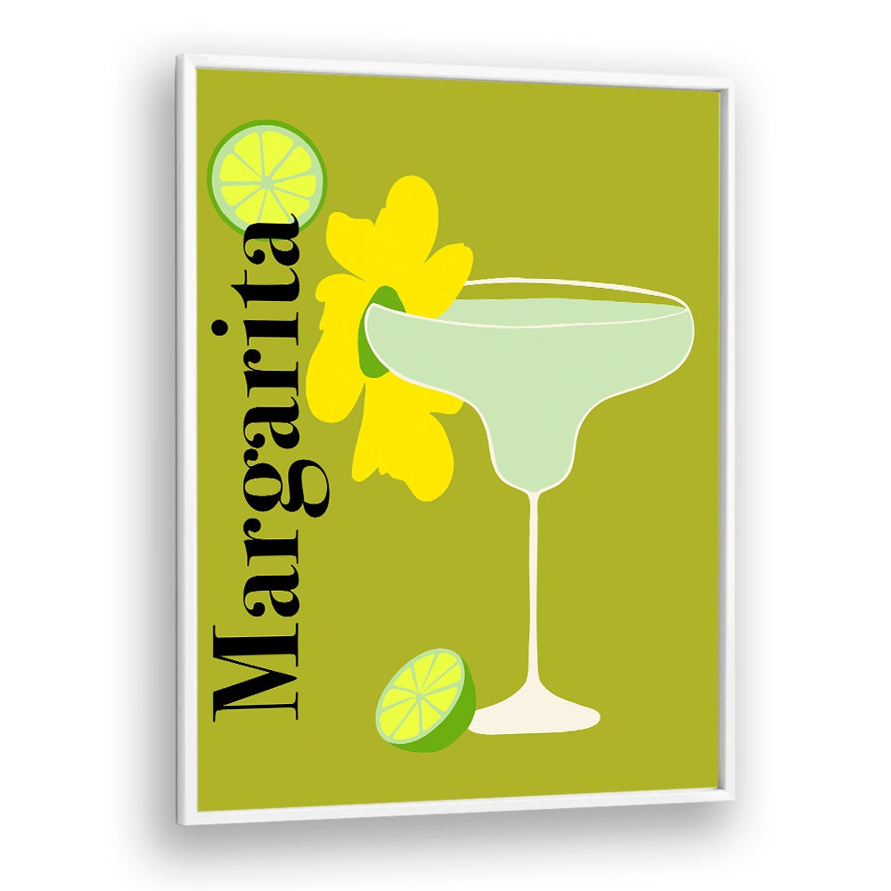 Margarita by Miho Art Studio Bar Posters Bar Art Prints in White Plain Frame