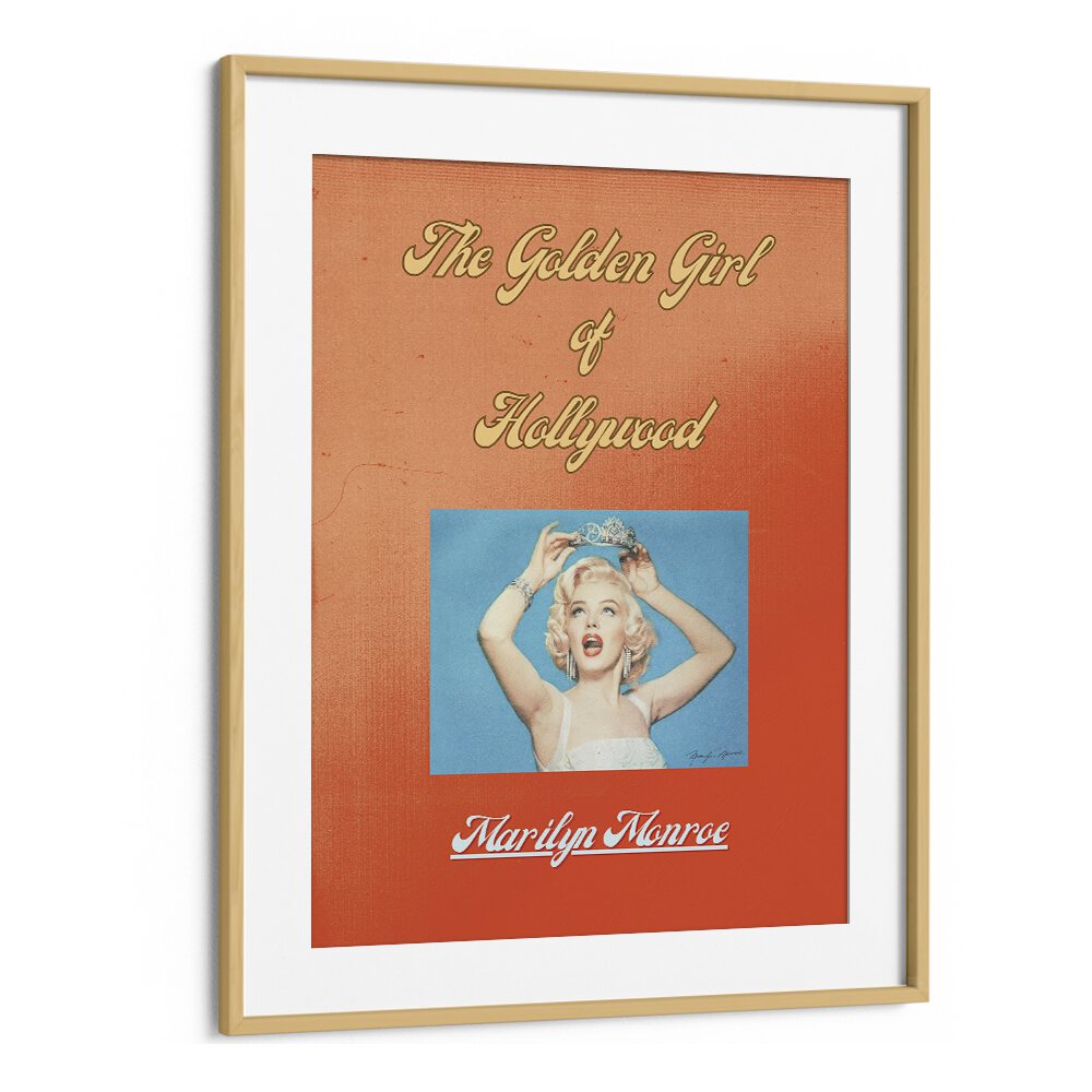 Marilyn Monroe By Grishma Korjani Movie & Music Posters in Oak Wood Frame With Mount