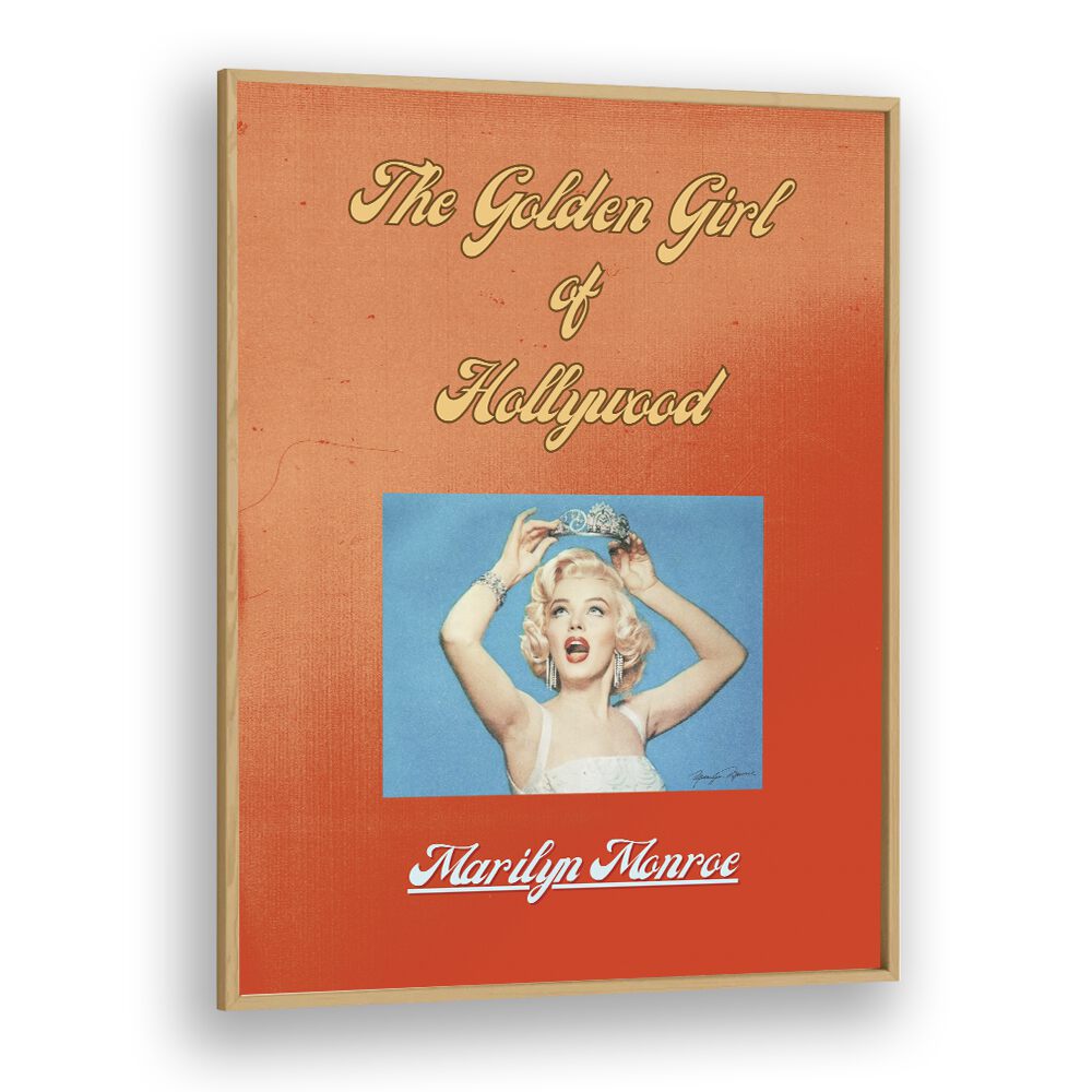 Marilyn Monroe By Grishma Korjani Movie & Music Posters in Oak Wood Plain Frame