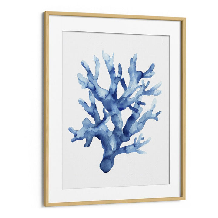 Marine Botanicals II Beach Prints Coastal Wall Art in Oak Wood Frame With Mount