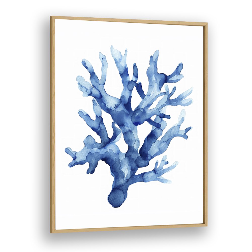 Marine Botanicals II Beach Prints Coastal Wall Art in Oak Wood Plain Frame