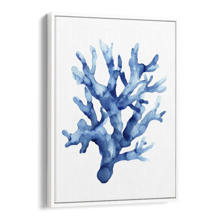 Marine Botanicals II Beach Prints Coastal Wall Art in White Floater Frame