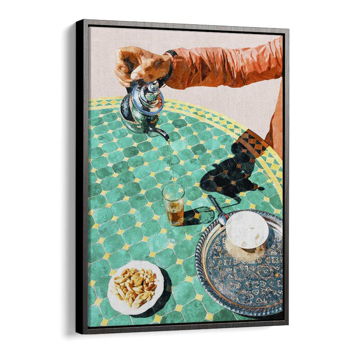 Masala Chai Tea By Uma Gokhale Art Prints in Black Floater Frame