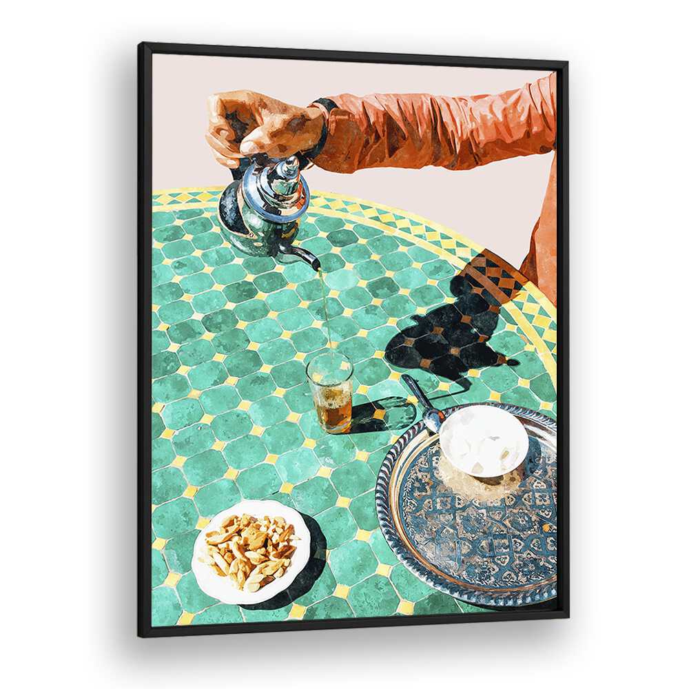 Masala Chai Tea By Uma Gokhale Art Prints in Black Plain Frame