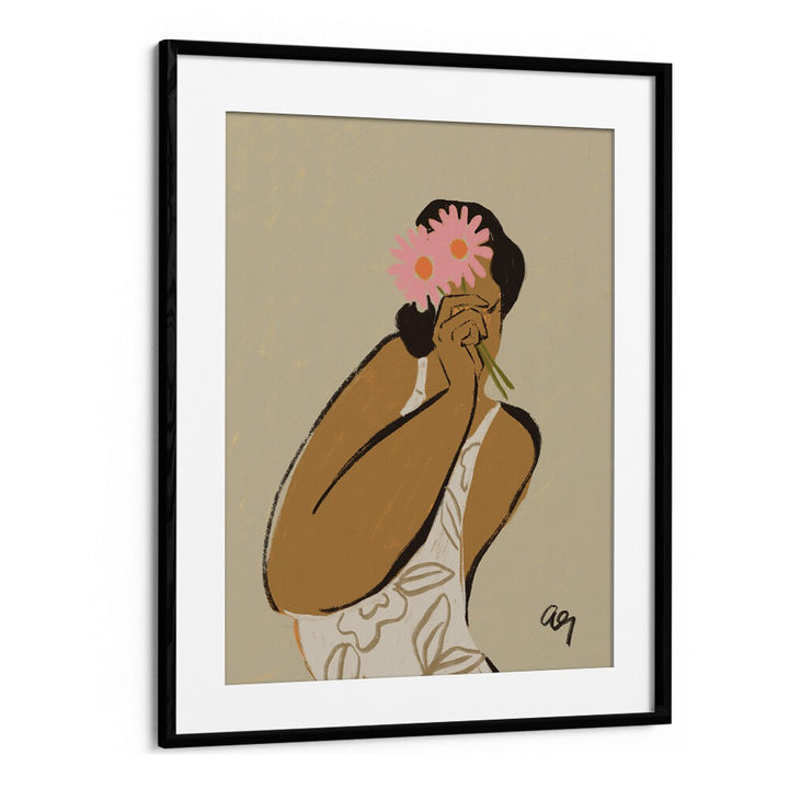 Mask By Arty Guava Wall Art Prints in Black Frame With Mount