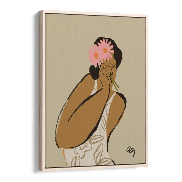 Mask By Arty Guava Wall Art Prints in Oak Wood Floater Frame