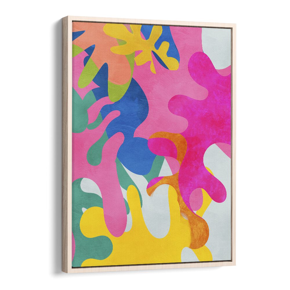 Matisse Inspired Cut Out By Ana Rut Bre Landscape Art Prints in Oak Wood Floater Frame