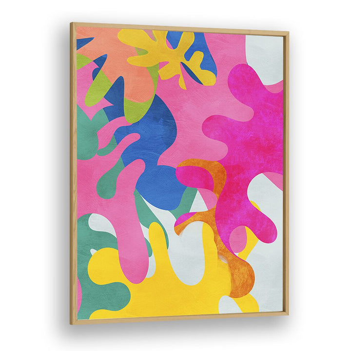 Matisse Inspired Cut Out By Ana Rut Bre Landscape Art Prints in Oak Wood Plain Frame