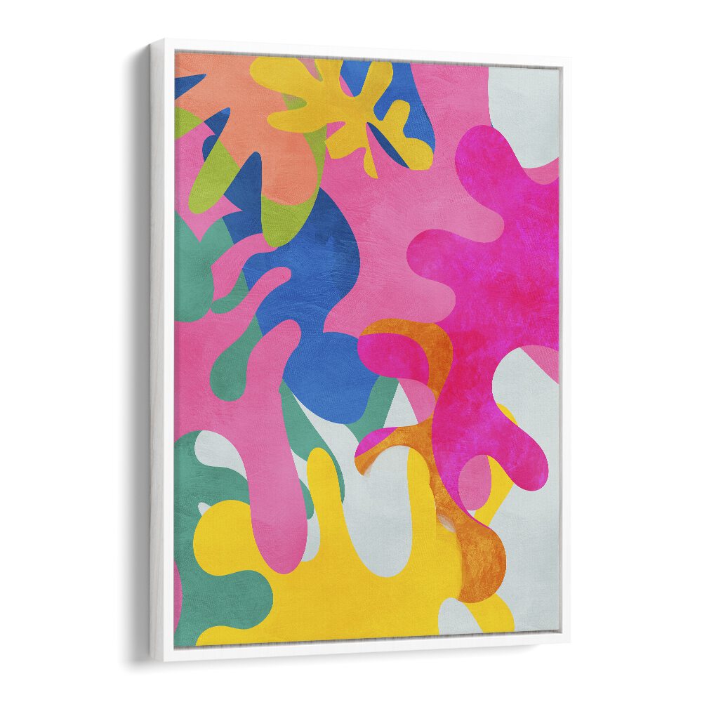 Matisse Inspired Cut Out By Ana Rut Bre Landscape Art Prints in White Floater Frame