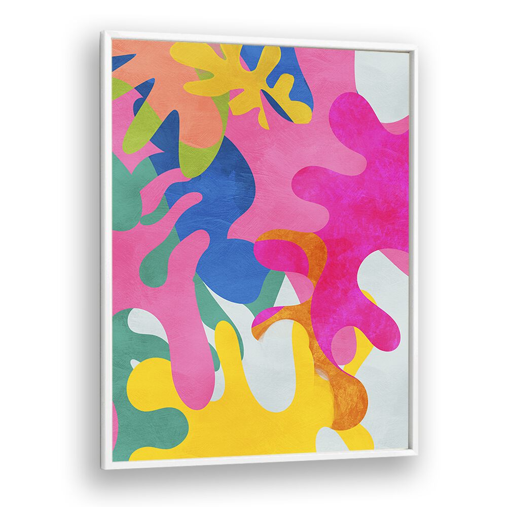 Matisse Inspired Cut Out By Ana Rut Bre Landscape Art Prints in White Plain Frame