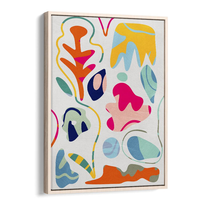 Matisse Inspired Shapes By Ana Rut Bre Landscape Art Prints in Oak Wood Floater Frame